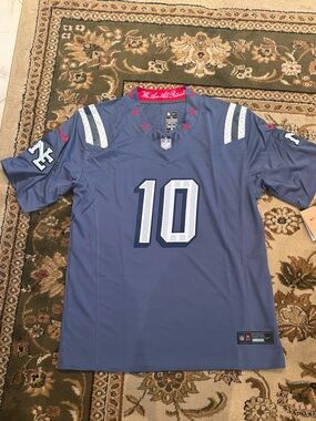 Drake Maye New England Patriots 2025 Fully Stitched Rivalries Collection Jersey